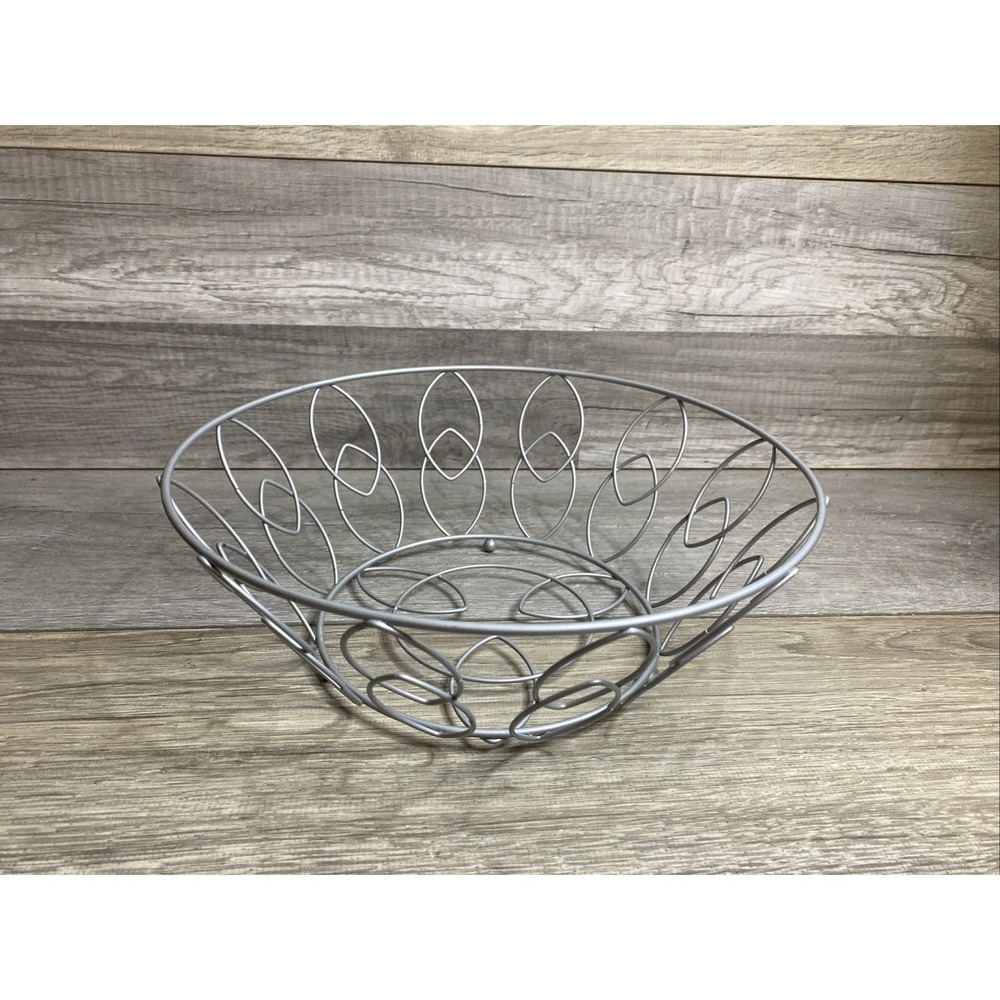 Silver Euro Fruit Vegetable Bowl Decorative Bowl‎ Modern Functional Centerpiece